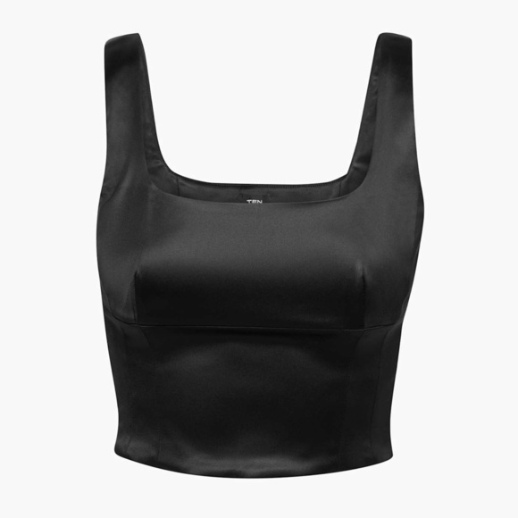 Aritzia Wilfred Shine Satin Bustier Tank Top - Picture 2 of 10